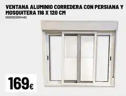 Brico Depôt Ventana aluminio corredera con persiana y mosquitera oferta