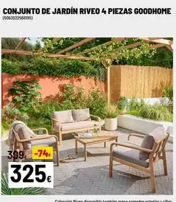 Brico Depôt Conjunto de jardín riveo 4 piezas goodhome oferta