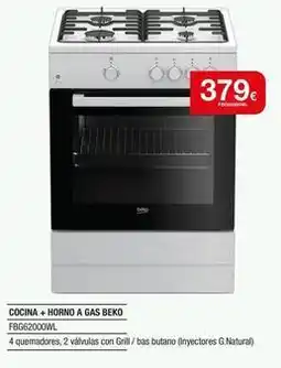 Milar Beko - cocina + horno a gas oferta