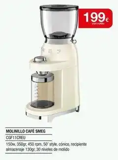 Milar Smeg - molinillo café oferta