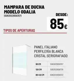 Brico Depôt Cristal - mampara de ducha modelo odalia oferta