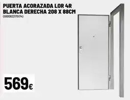 Brico Depôt Puerta acorazada blanca derecha 208 x 88cm oferta