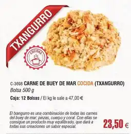 Abordo Carne de buey de mar cocida oferta