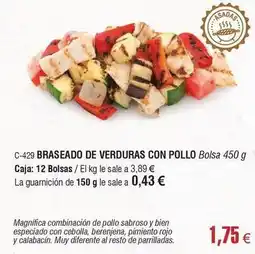 Abordo Braseado de verduras con pollo oferta
