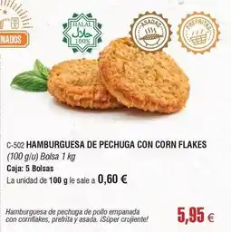 Abordo Corn - hamburguesa de pechuga con flakes oferta