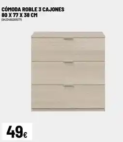 Brico Depôt Cómoda roble 3 cajones oferta