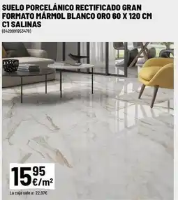Brico Depôt Blanco - suelo porcelanico rectifcado gran formato marmol oro oferta