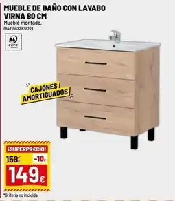 Brico Depôt Mueble de bano con lavabo virna 80 cm oferta