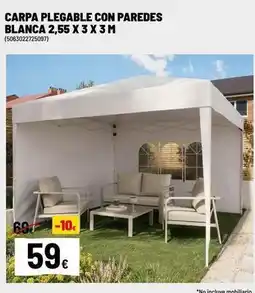 Brico Depôt Paredes - carpa plegable con blanca oferta