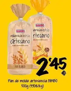 Cash Fresh Bimbo - pan de molde artesencia oferta
