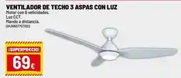 Brico Depôt Ventilador de techo 3 aspas con luz oferta