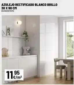 Brico Depôt Blanco - azulejo rectificado brillo 30 x 90 cm oferta