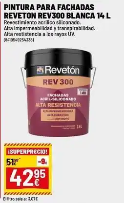 Brico Depôt Revetón - pintura para fachadas rev300 blanca 14 l oferta