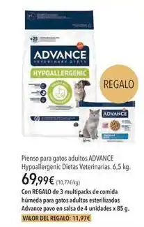 El Corte Inglés Affinity - pienso para gatos adultos advance hypoallergenic dietas veterinarias oferta