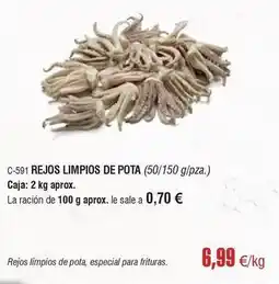 Abordo Rejos limpios de pota oferta