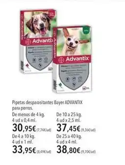 El Corte Inglés Advantix - pipetas desparaisantes advanfix para perros oferta