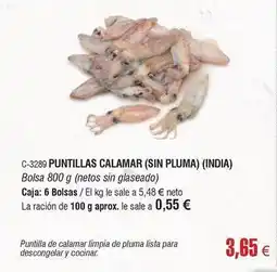 Abordo Lista - puntillas calamar oferta