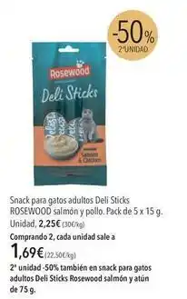 El Corte Inglés Rosewood - snack para gatos adultos deli sticks oferta