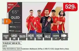 Milar Tcl - tv qled 65 uhd 4k 65p7k oferta