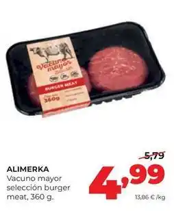Alimerka Alimerka - vacuno mayor seleccion burger meat oferta