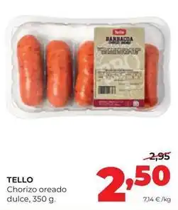 Alimerka Tello - chorizo oreado dulce oferta