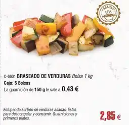 Abordo Braseado de verduras oferta