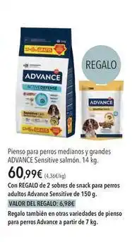 El Corte Inglés Advance - pienso para perros medianos y grandes sensitive salmon oferta