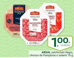 Supermercados Dani Argal - salchichón regio, chorizo de pamplona o salami oferta