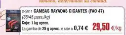 Abordo Gambas rayadas gigantes oferta