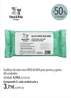 El Corte Inglés Rita - toallitas de aloe vera para perros y gatos oferta