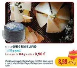 Abordo Queso semi curado oferta