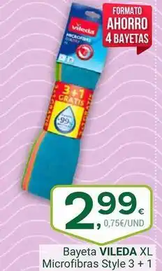 Supermercados Dani Vileda - bayeta xl microfibras style 3+1 oferta