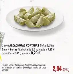 Abordo Origen - alcachofas cortadas oferta