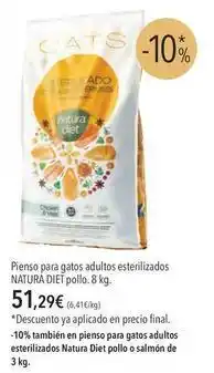 El Corte Inglés El corte inglés - pienso para gatos adultos esterilizados oferta