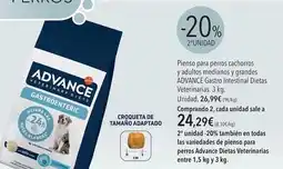 El Corte Inglés Advance - pienso para perros cachorros y adultos medianos y grandes oferta