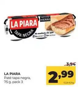 Alimerka La piara - pate tapa negra oferta