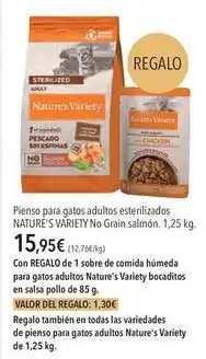 El Corte Inglés El corte inglés - pienso para gatos adultos esterilizados no grain salmón oferta