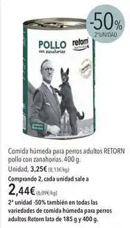 El Corte Inglés Retorn - comida húmeda para perros adultos pollo con zanahorias oferta