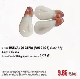 Abordo Origen - huevas de sepia oferta