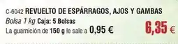 Abordo Revuelto de esparragos, ajos y gambas oferta