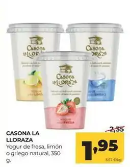 Alimerka Yogur de fresa, limón o griego natural oferta