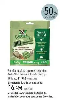 El Corte Inglés Snack - dental para perros pequeños teenie oferta