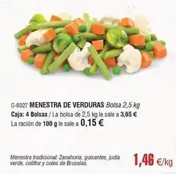 Abordo Bruselas - menestra de verduras oferta