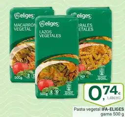Supermercados Dani Ifa eliges - pasta vegetal gama oferta