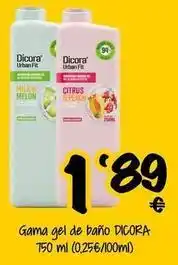 Cash Fresh Dicora - gama gel de baño oferta