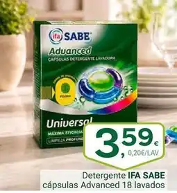 Supermercados Dani Ifa sabe - detergente capsulas advanced 18 lavados oferta