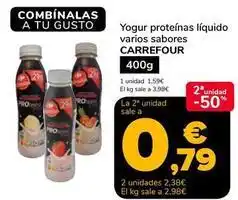 Supeco Carrefour - yogur proteinas líquido oferta