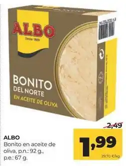 Alimerka Albo - bonito en aceite de oliva oferta