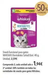 El Corte Inglés Whiskas - snack funcional para gatos dentabites salud oral oferta