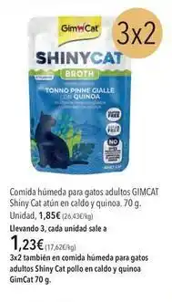 El Corte Inglés El corte inglés - comida húmeda para gatos adultos shiny cat atun en caldo y quinoa oferta